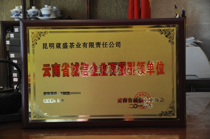 云南省誠信企業(yè)百強(qiáng)引領(lǐng)單位